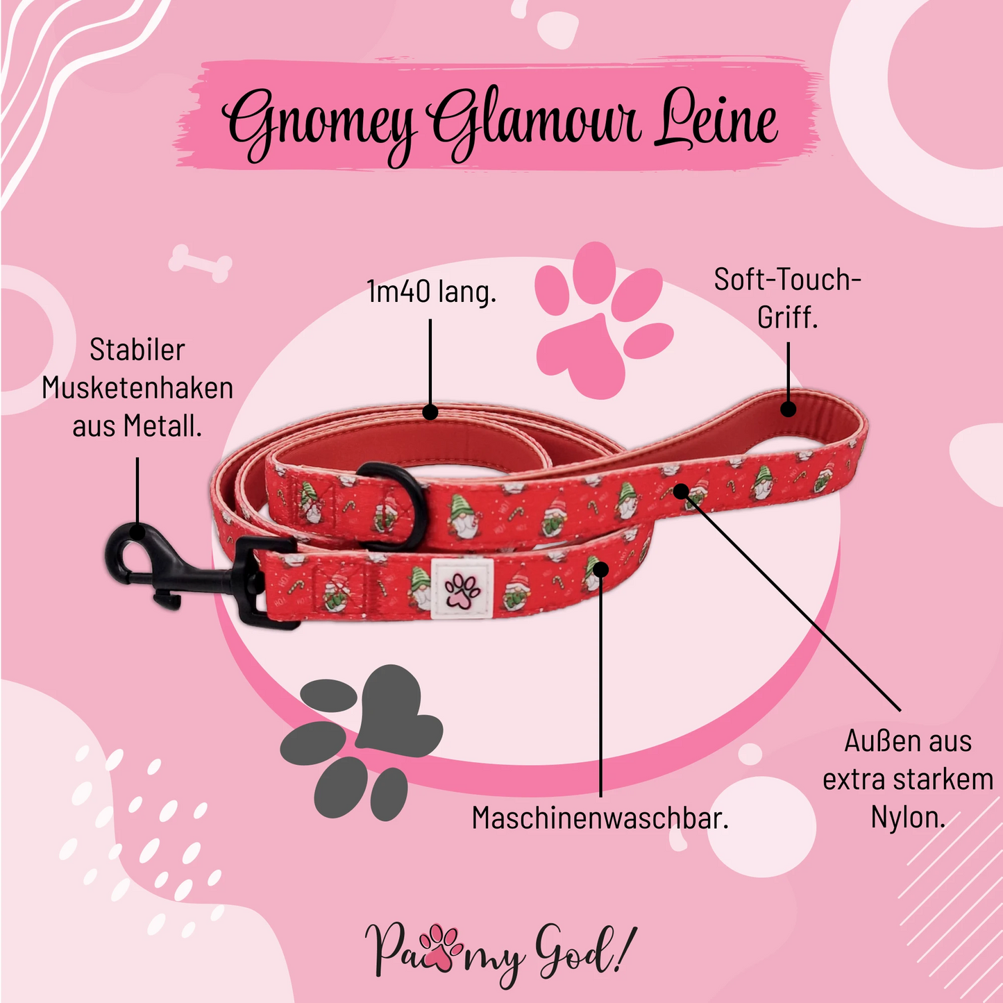 Gnomey Glamour Leine