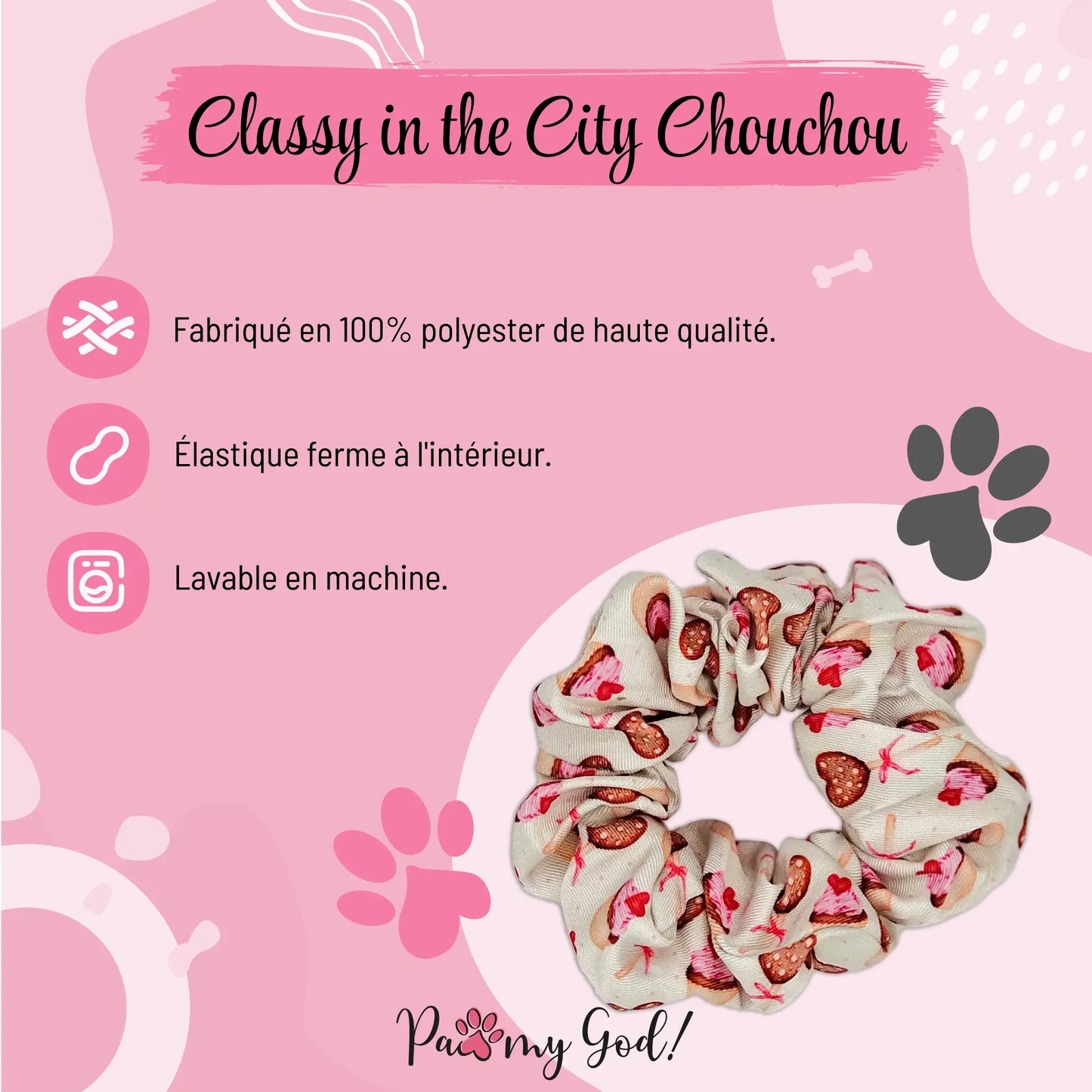 Classy in the City Scrunchie Features