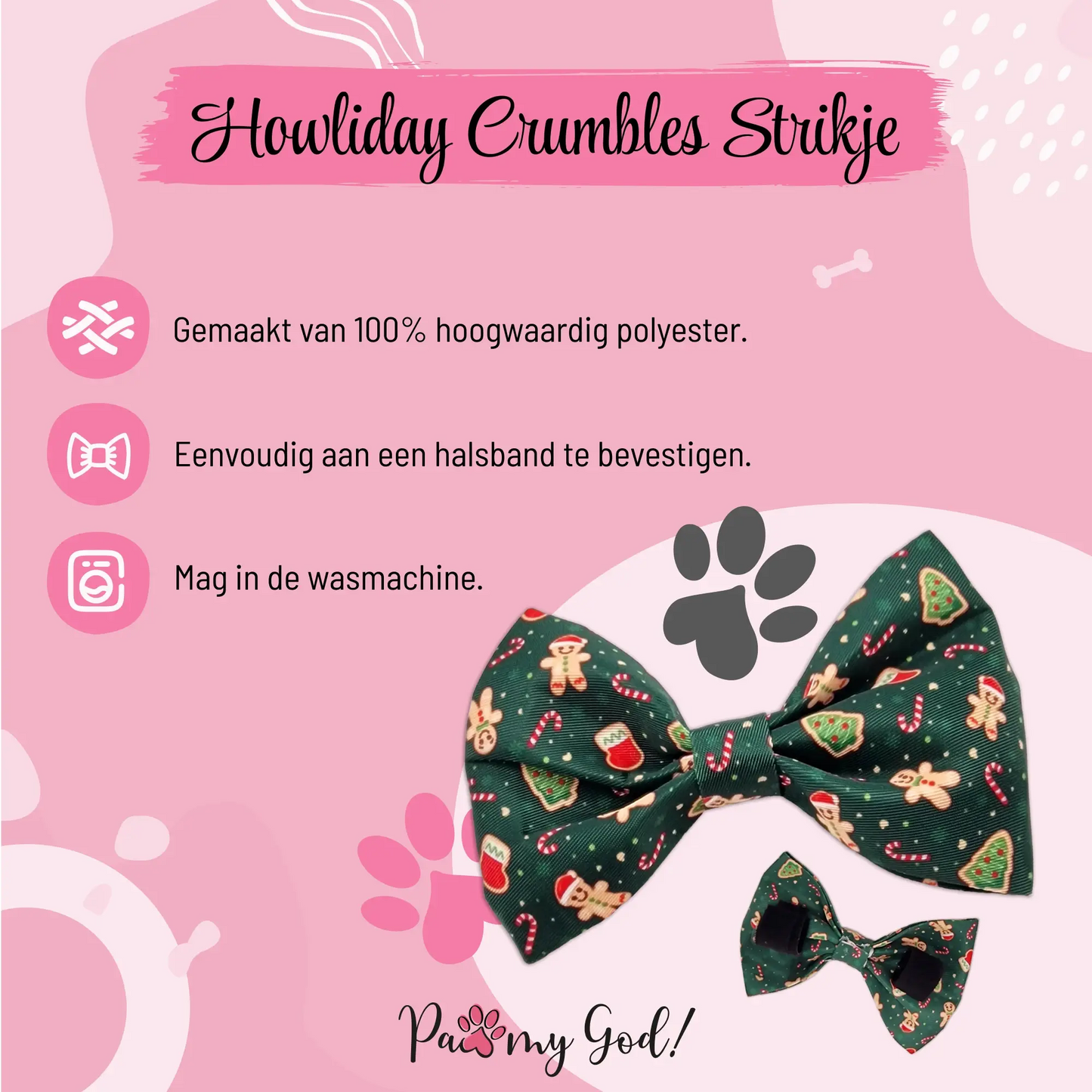 Howliday Crumbles Bow Tie Features