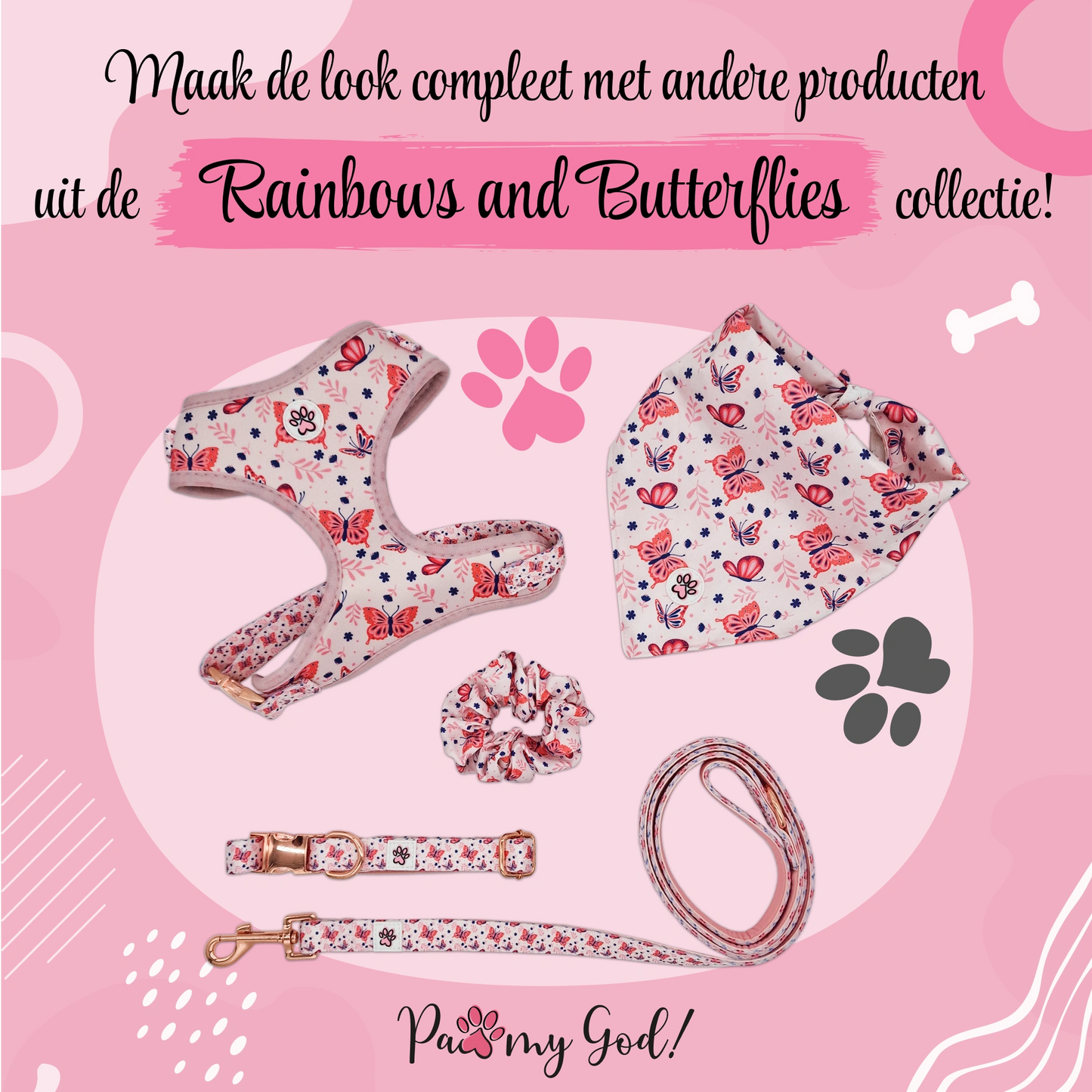 Rainbows and Butterflies Scrunchie