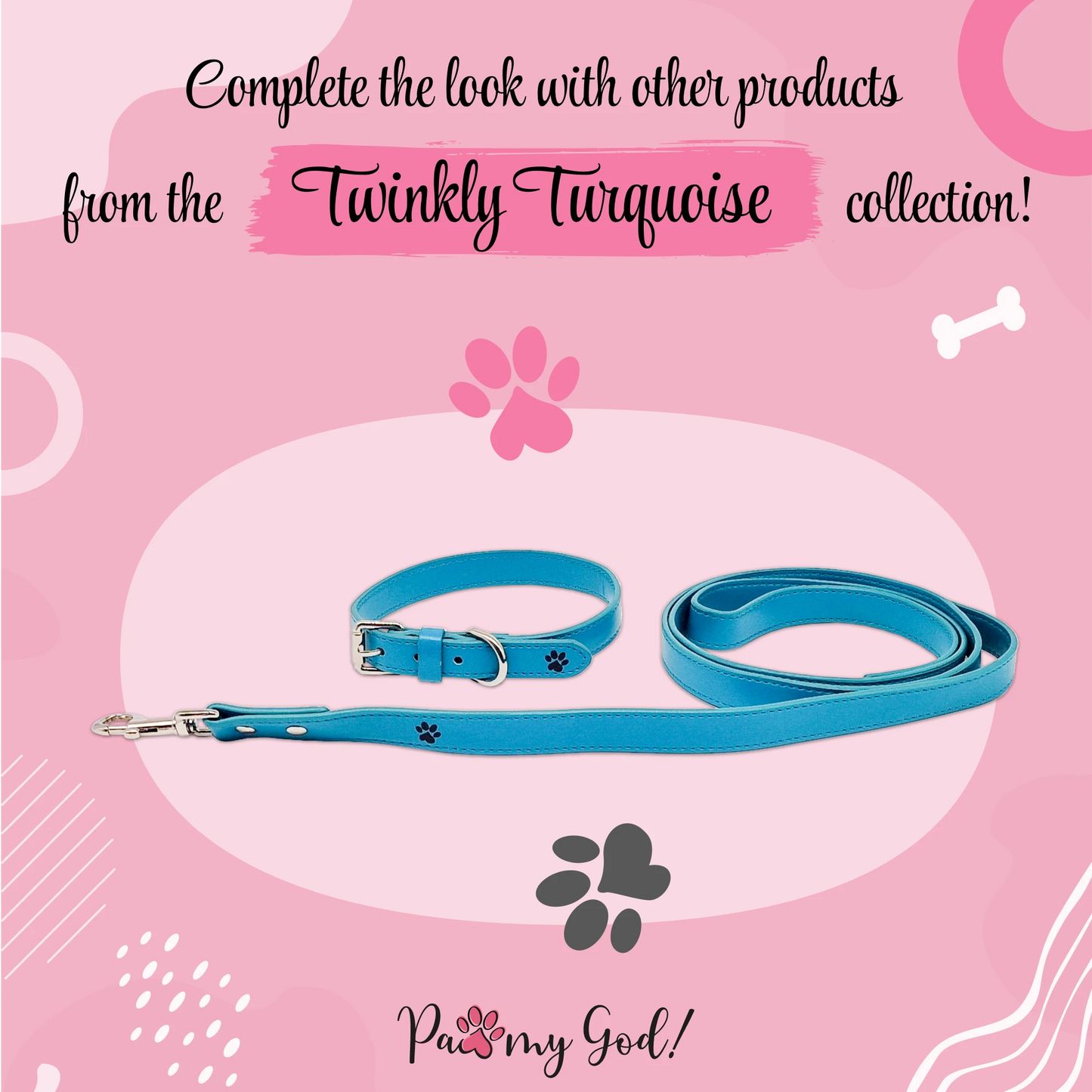 Twinkly Turquoise Leash