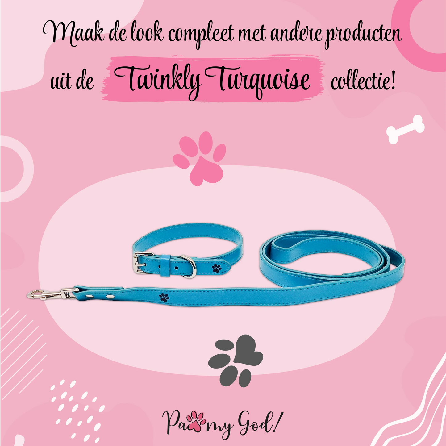 Twinkly Turquoise Hondenriem