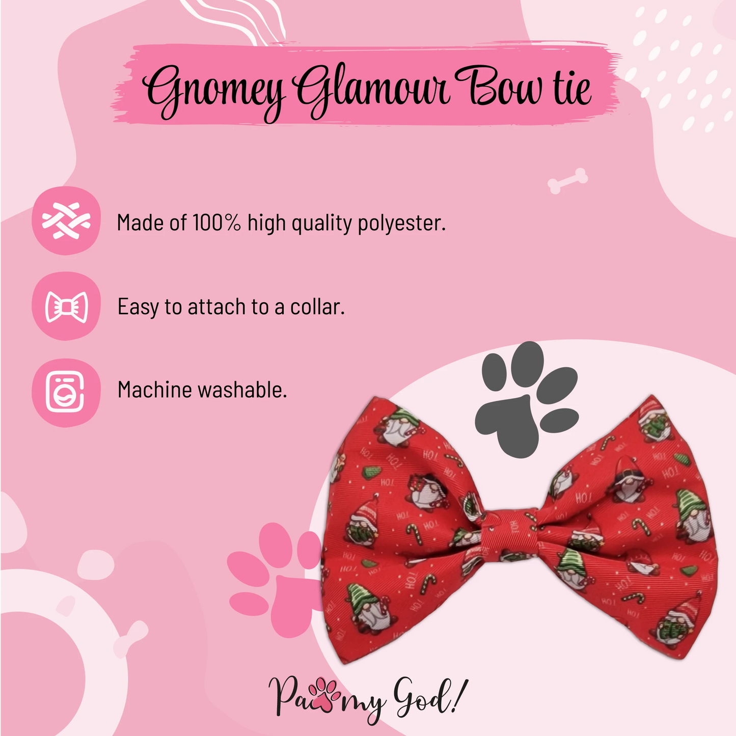 Gnomey Glamour Bow Tie
