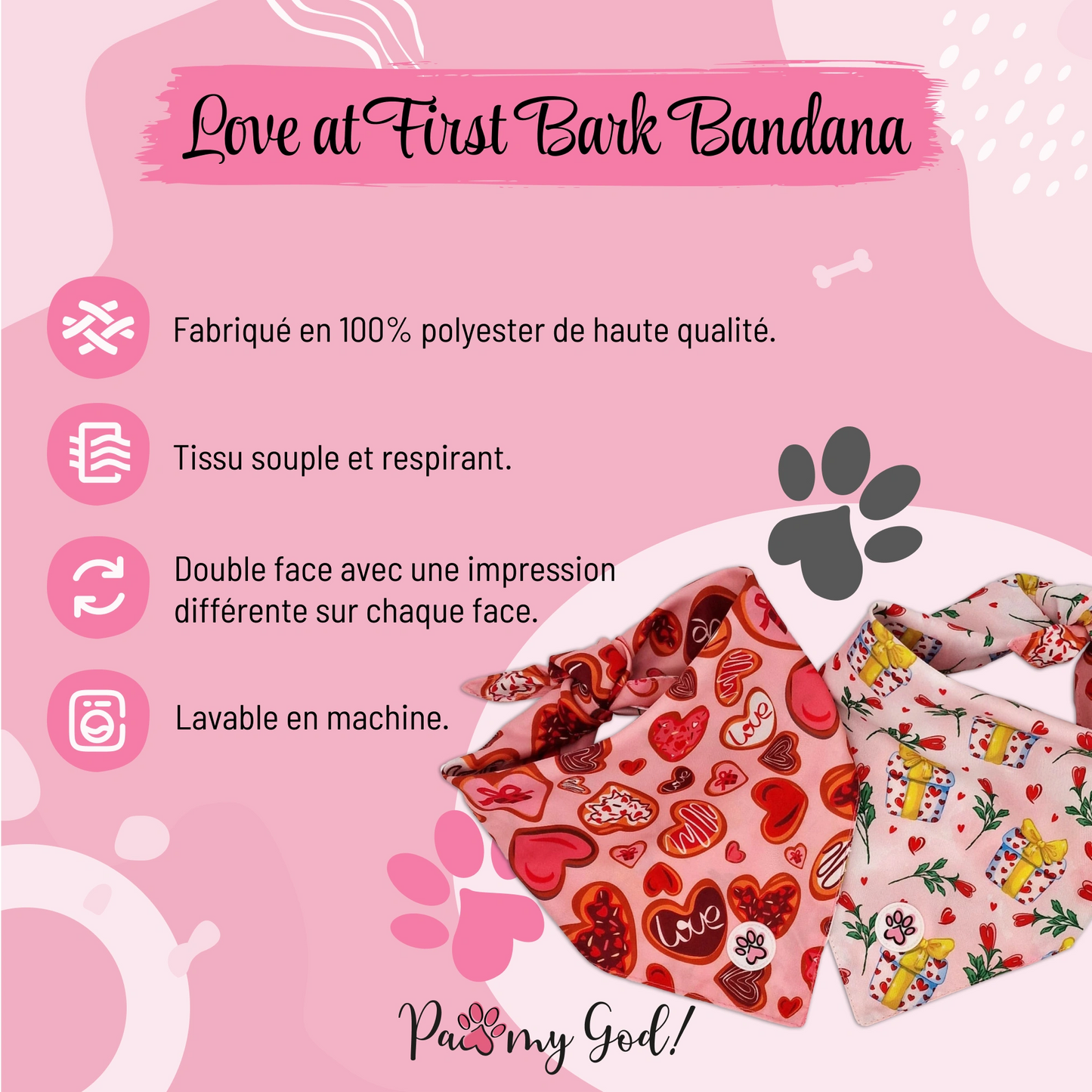Love at First Bark Bandana