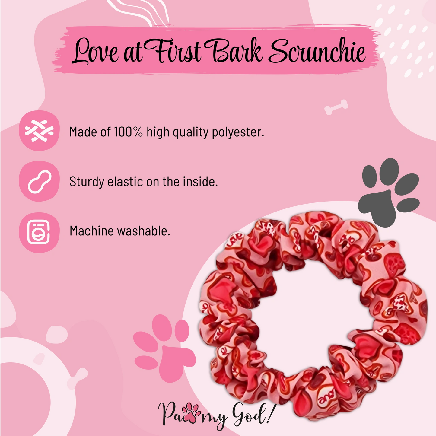Love at First Bark Scrunchie