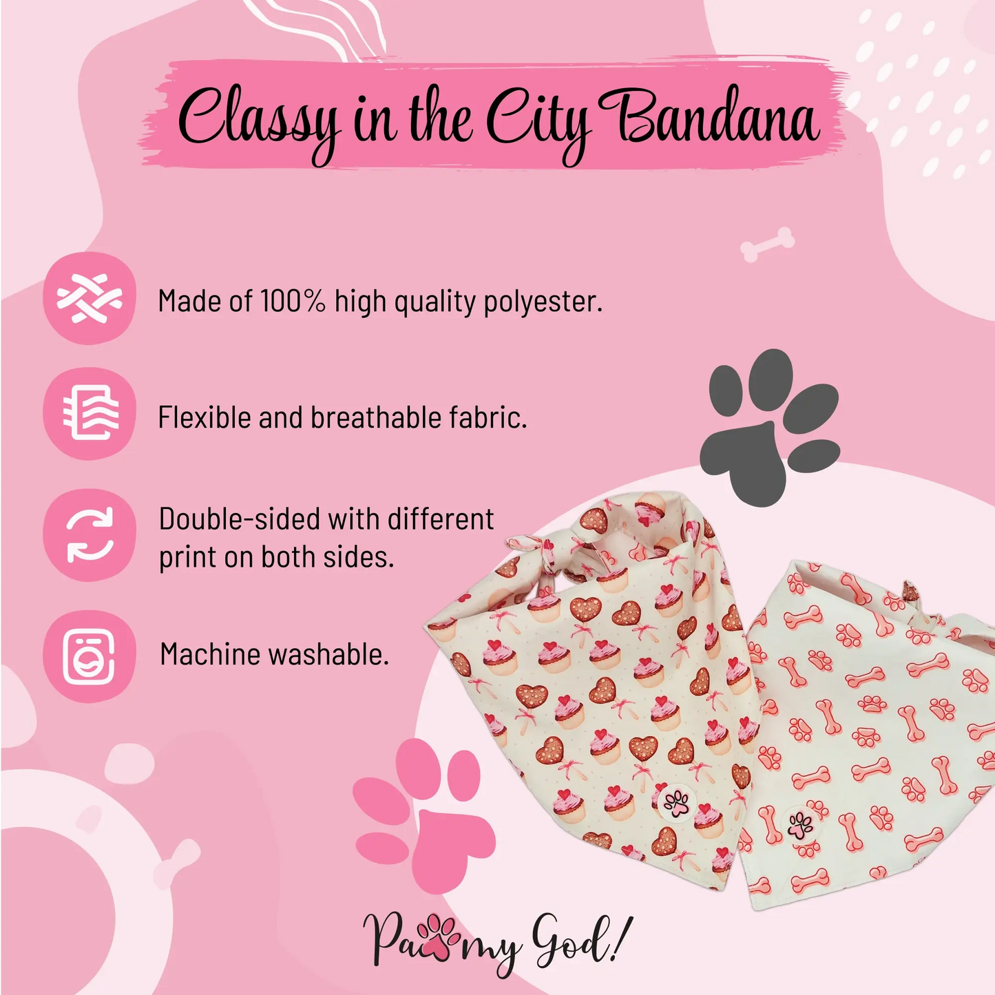 Classy in the City Bandana Features