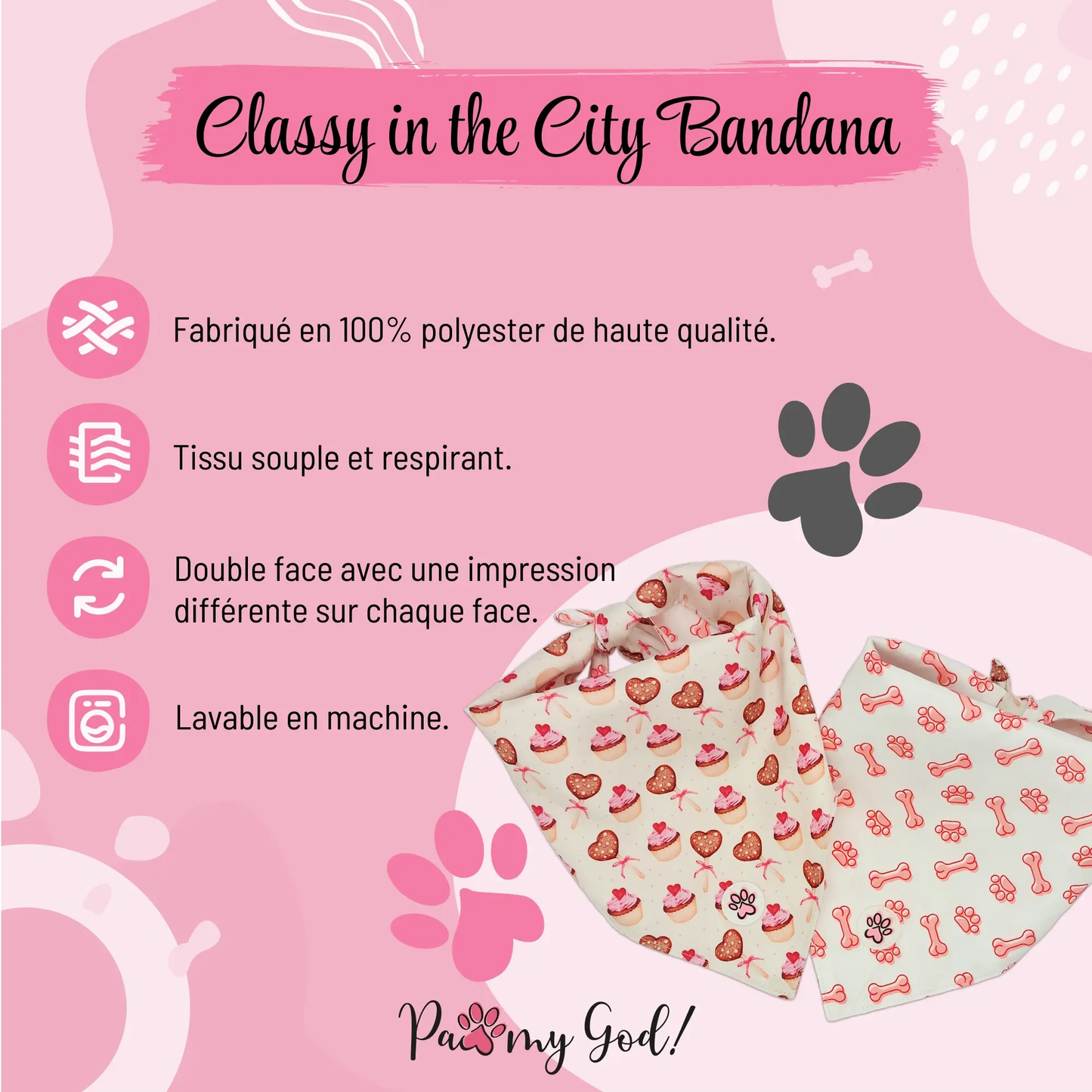 Classy in the City Bandana Features