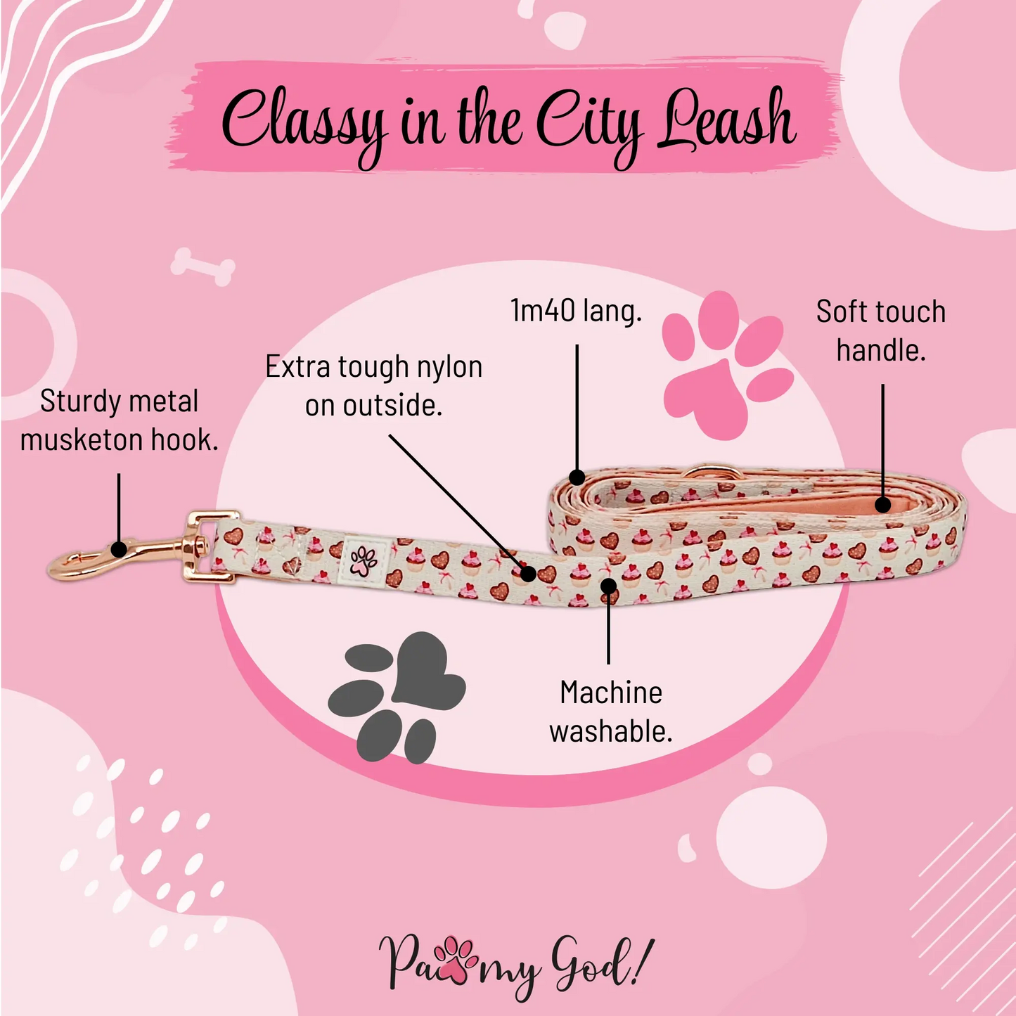 Classy in the City Cloth Leash Features