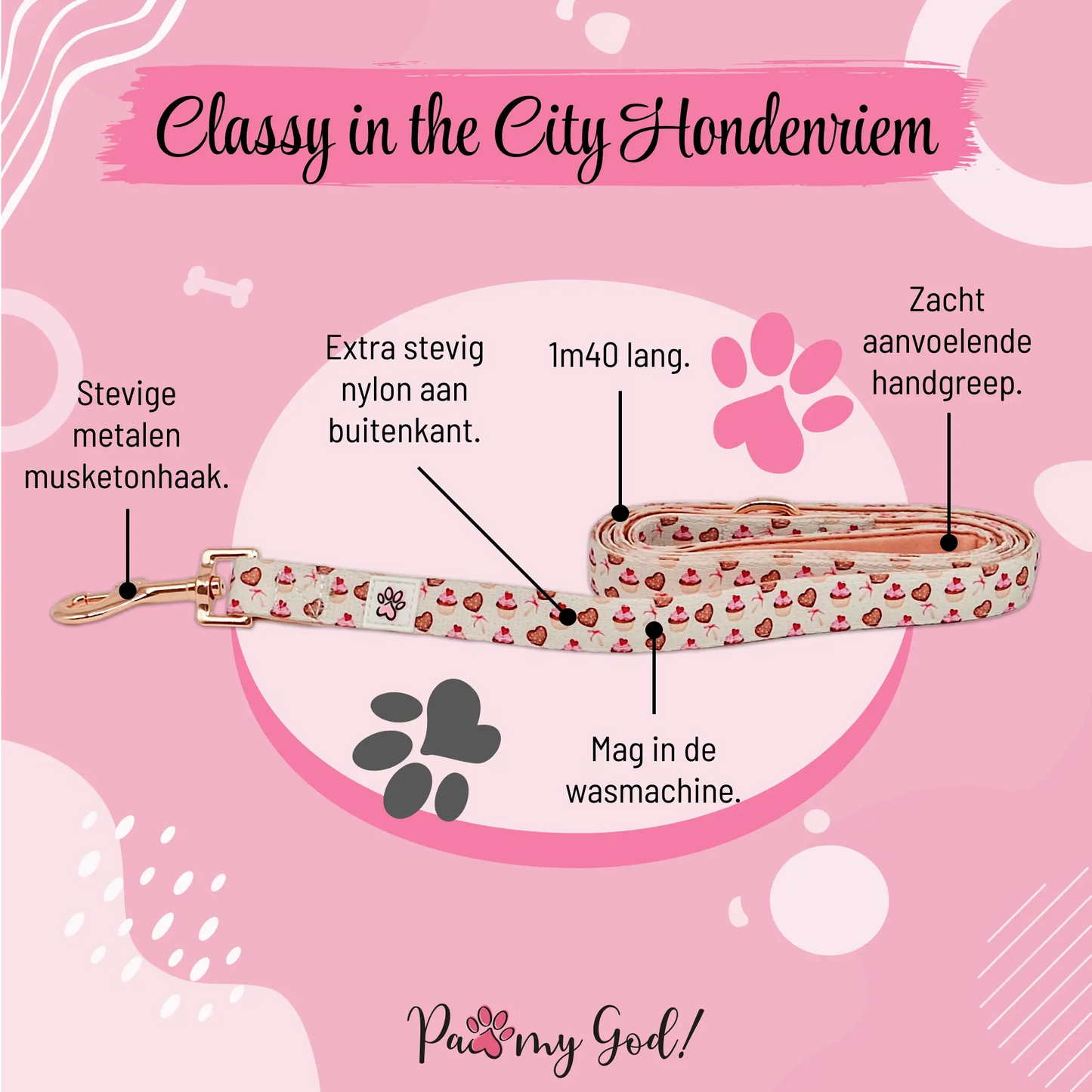 Classy in the City Cloth Leash Features