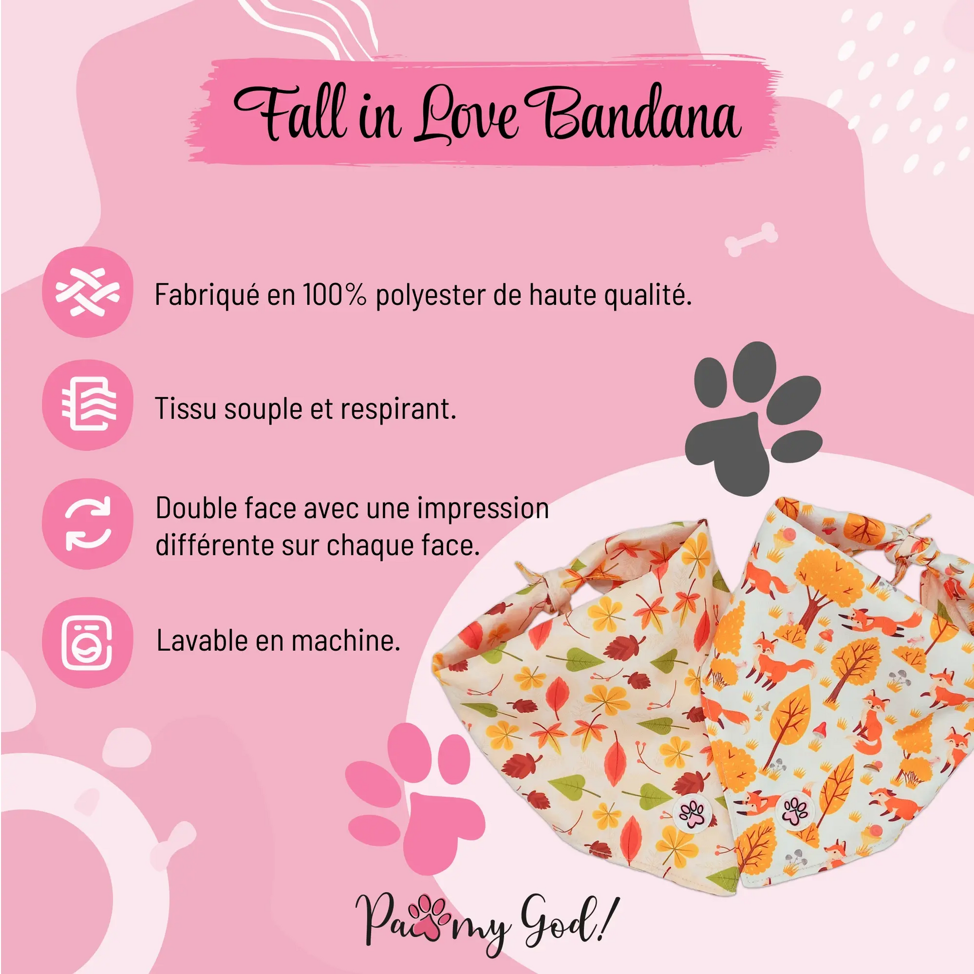 Fall in Love Bandana Features