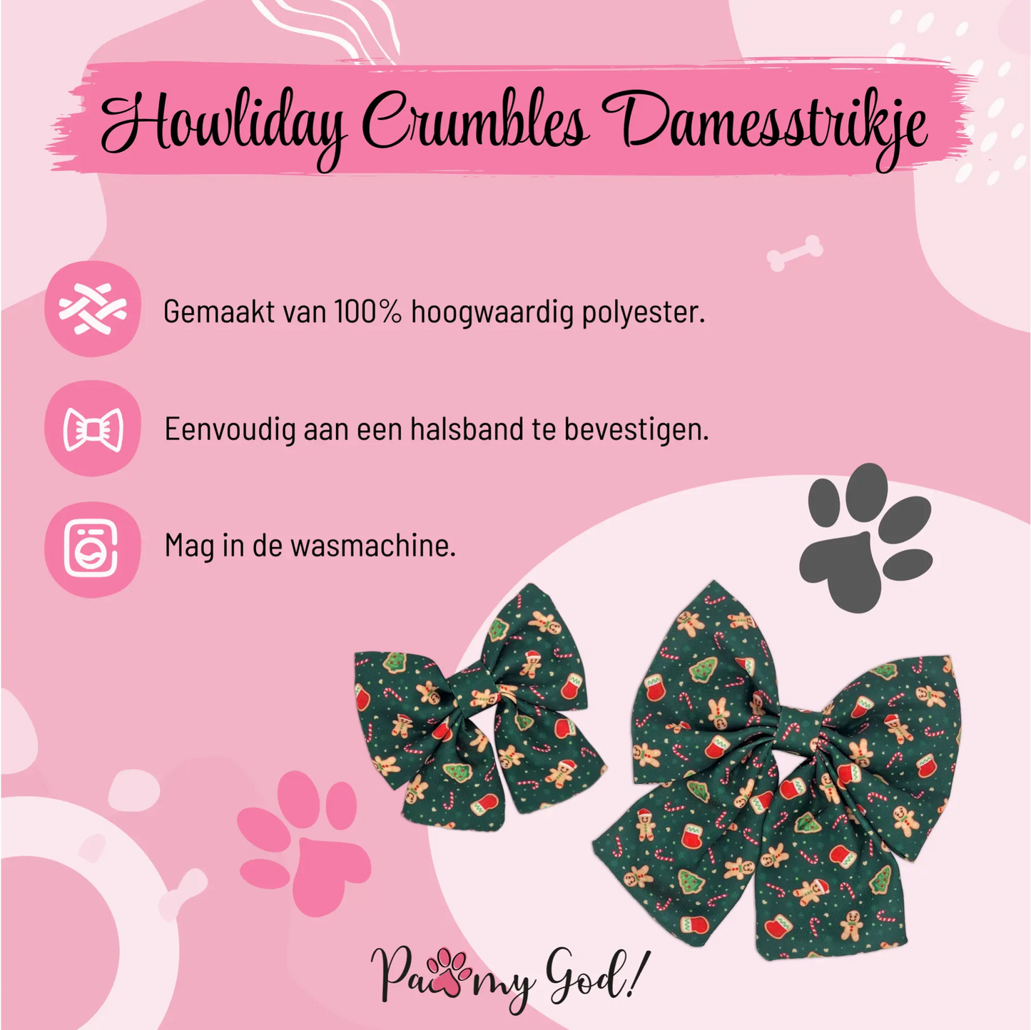 Howliday Crumbles Lady Bow Features