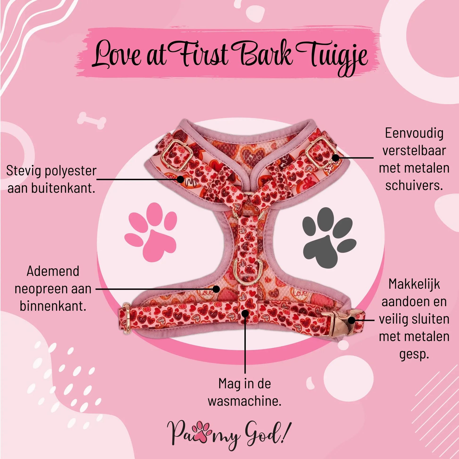 Love at First Bark Harness Features