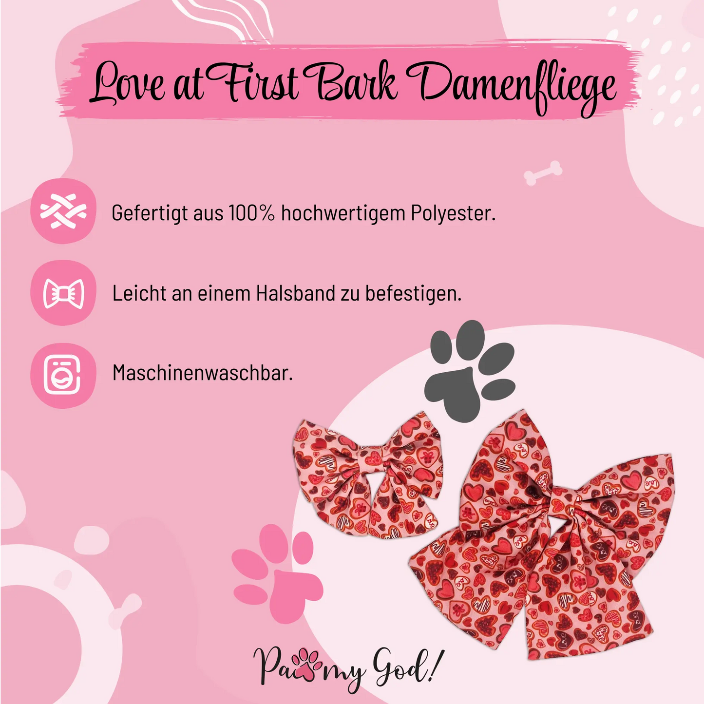 Love at First Bark Lady Bow Features