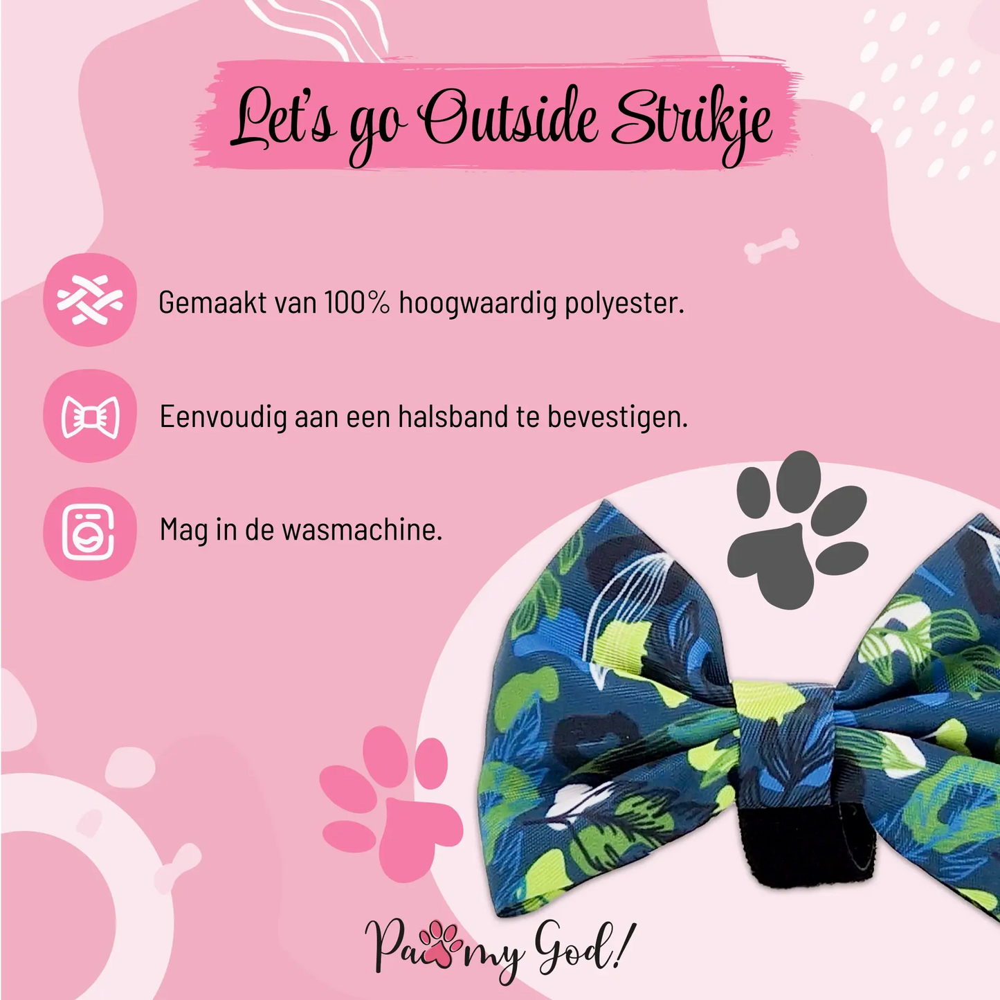 Let's go Outside Bow Tie Features