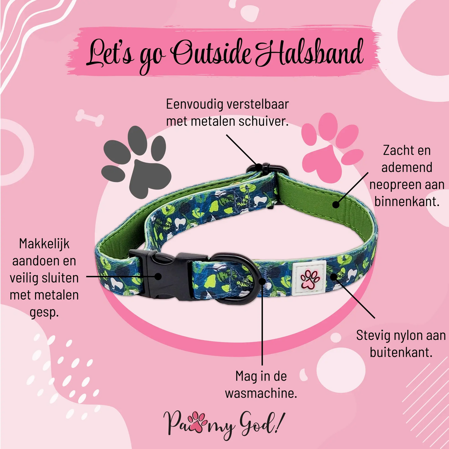Let's go Outside Cloth Collar Features
