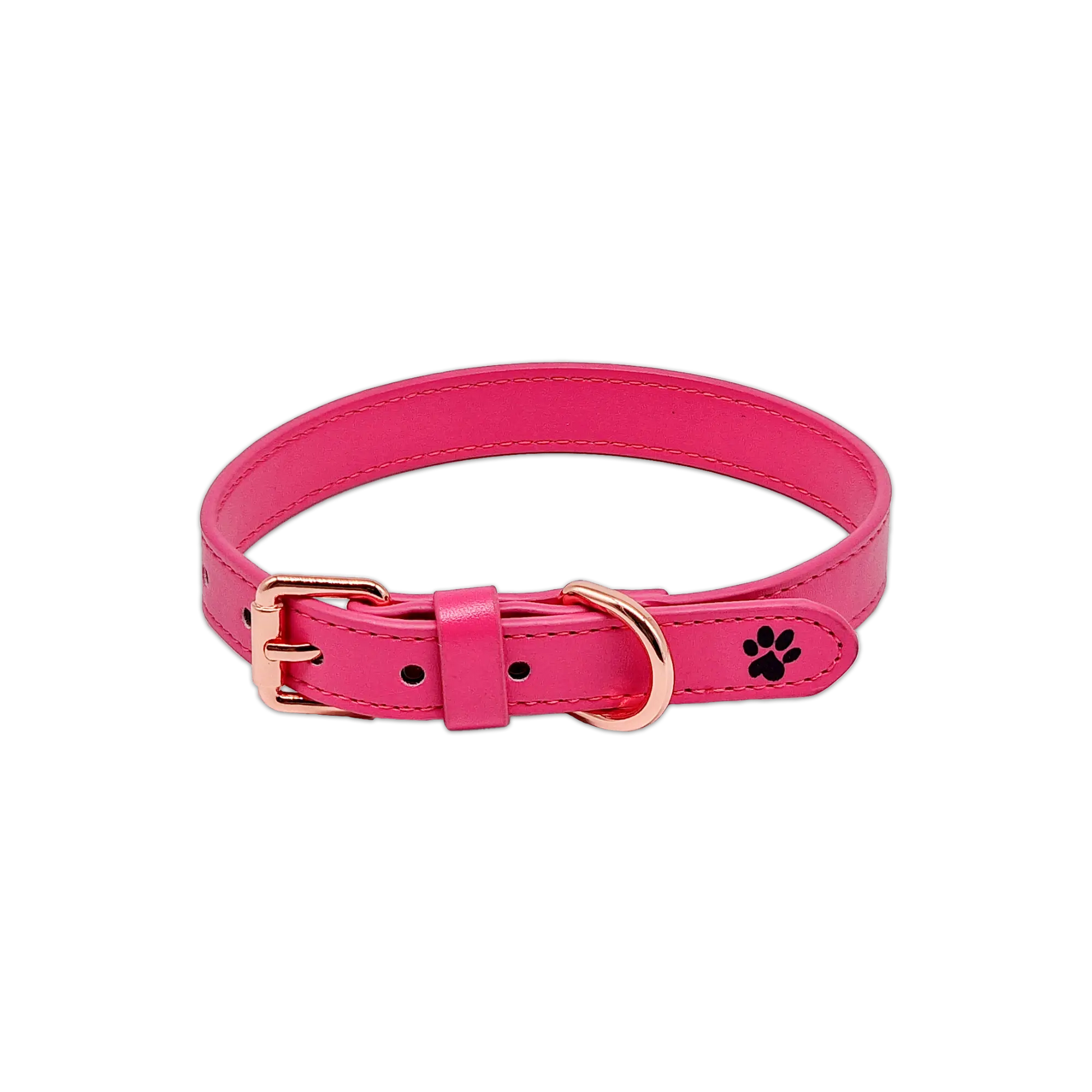 Pink Leather Dog Collar - Pink Leather Collar For Dogs Pink Leather Dog Collar - Pink Leather Collar For Dogs