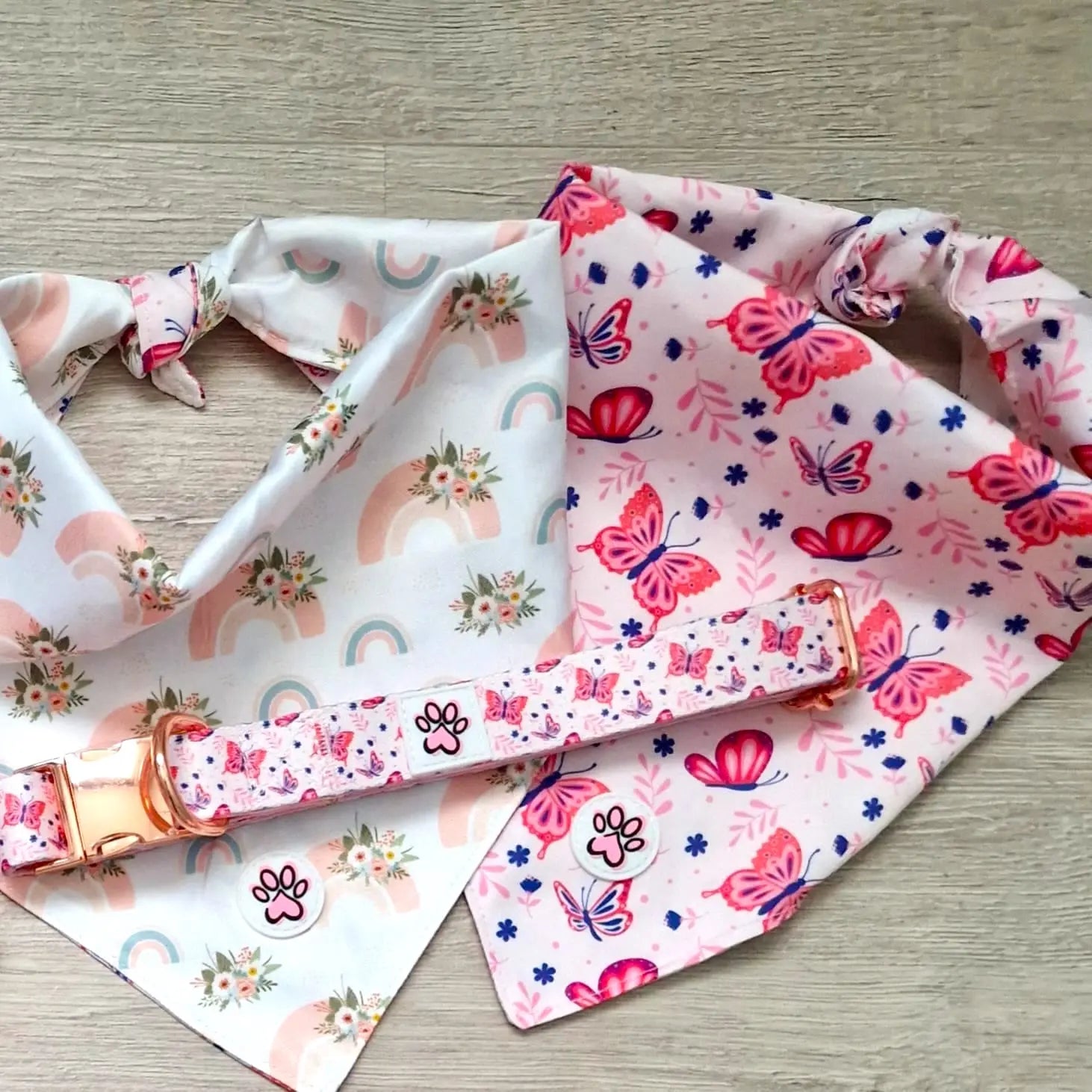 Rainbows and Butterflies Cloth Collar Picture