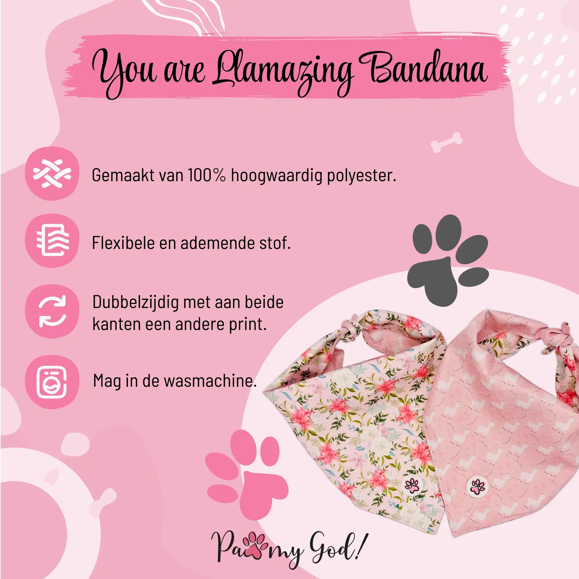 You are Llamazing Bandana Features
