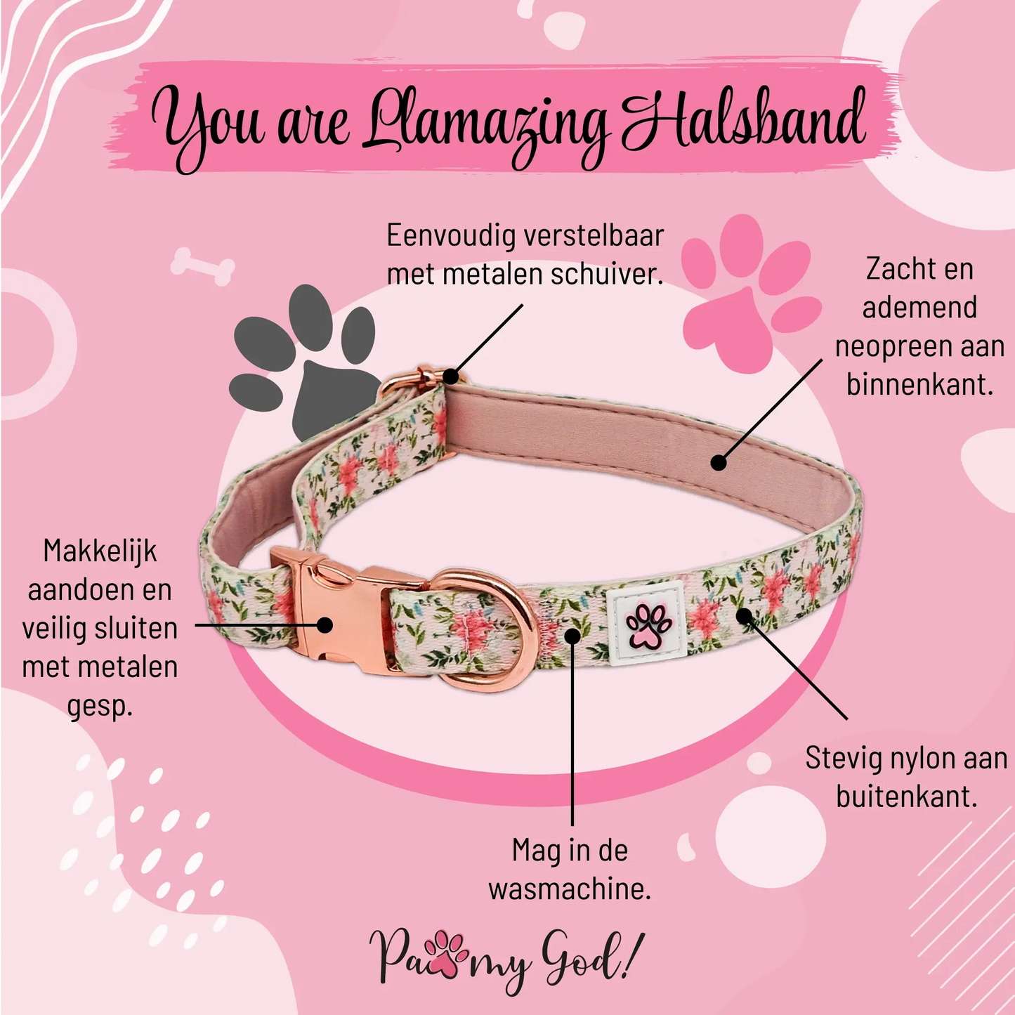 You are Llamazing Cloth Collar Features