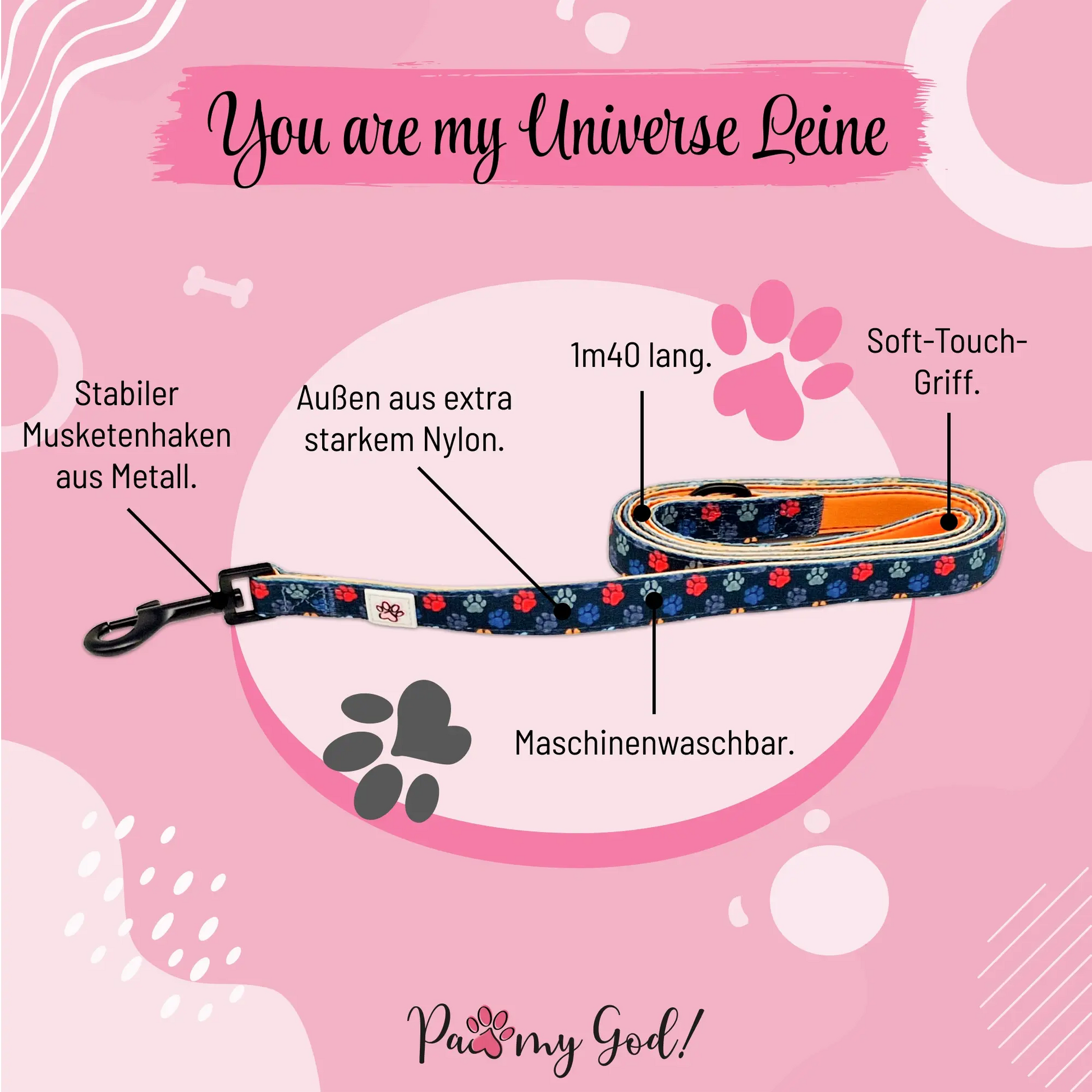 You are my Universe Cloth Leash Features