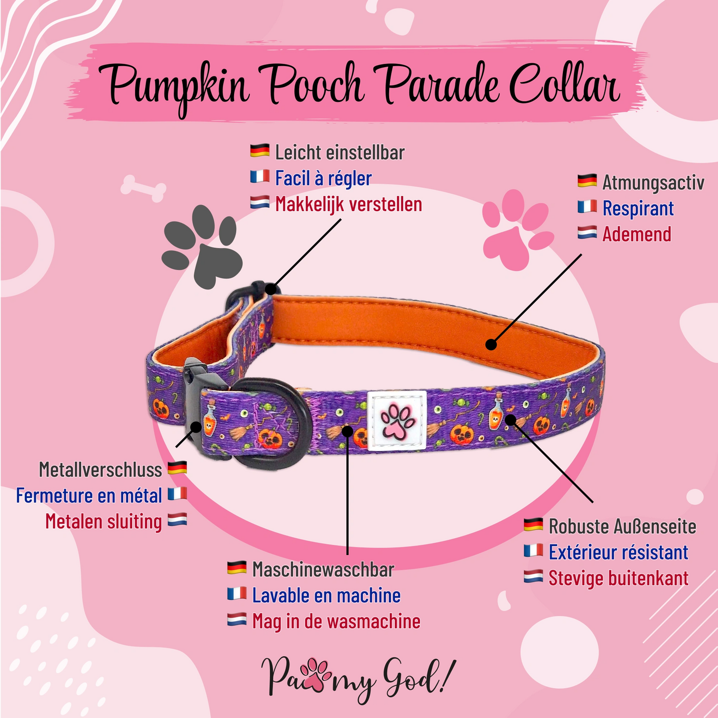 Pumpkin Pooch Parade Collar