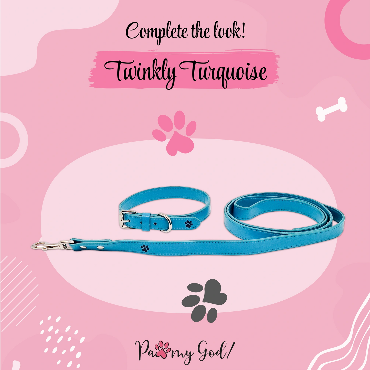 Twinkly Turquoise Hondenriem