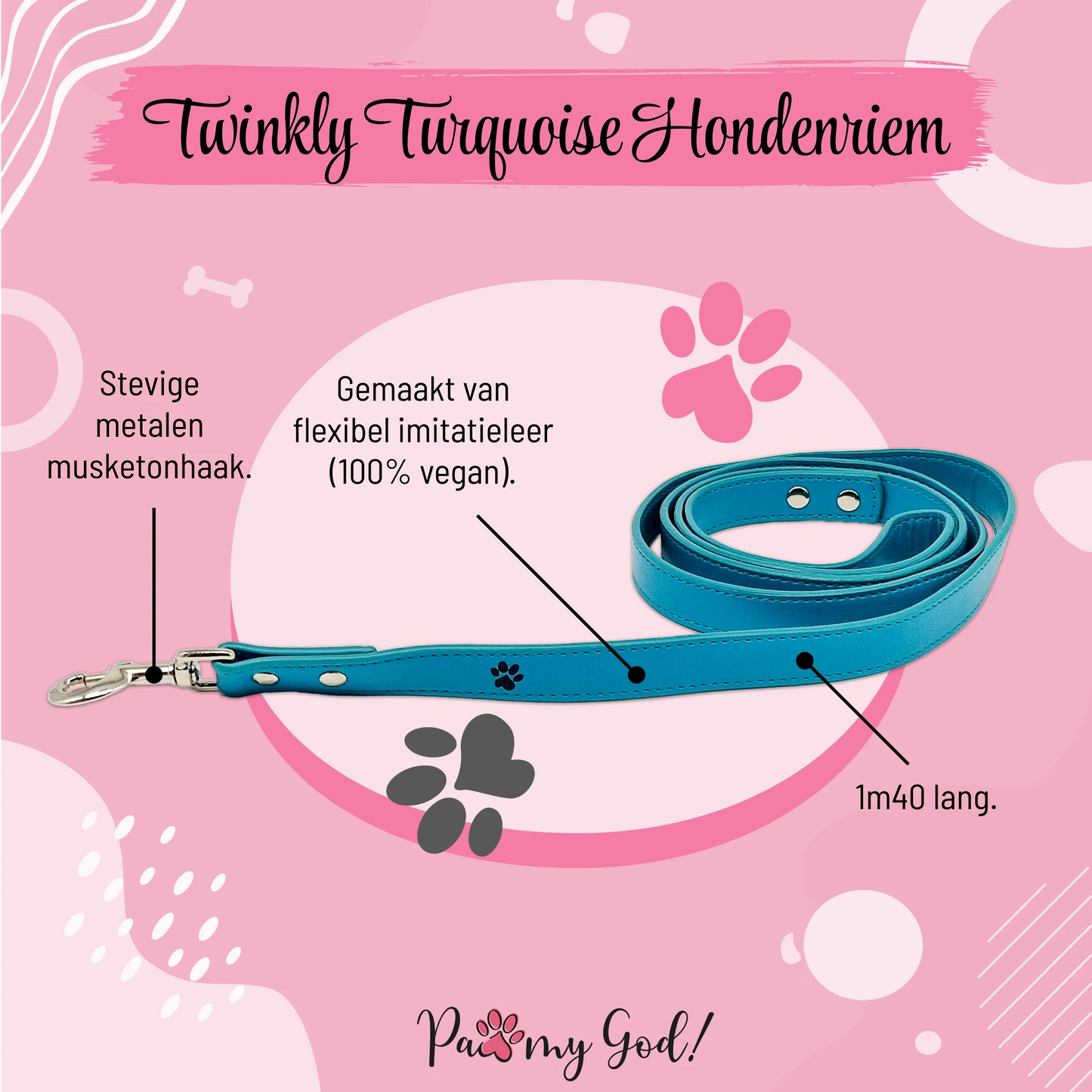 Twinkly Turquoise Leash